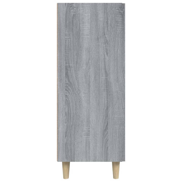 vidaXL Dressoir 69,5x34x90 cm bewerkt hout grijs sonoma eikenkleurig