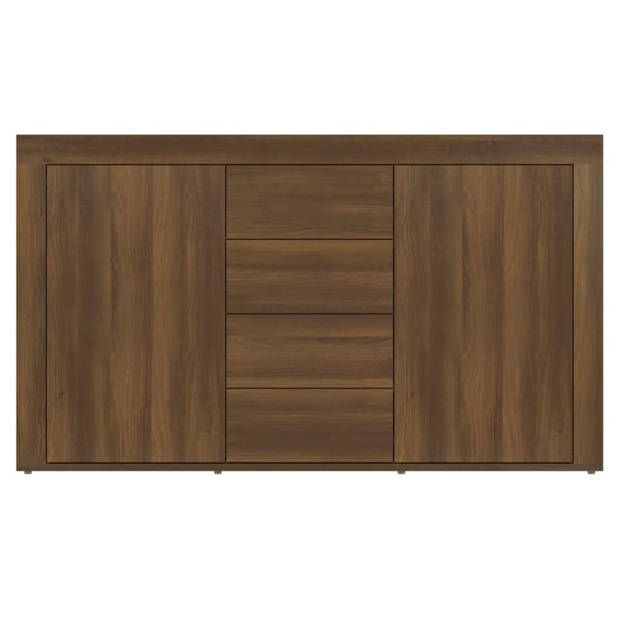 The Living Store Dressoir Bruineiken - 120 x 36 x 69 cm - Stevig materiaal - Voldoende opbergruimte