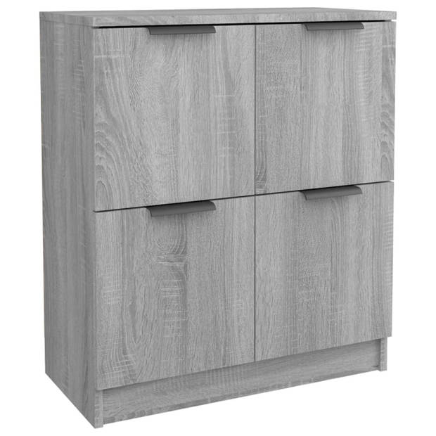 vidaXL Dressoir 60x30x70 cm bewerkt hout grijs sonoma eiken