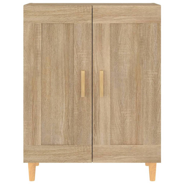 vidaXL Dressoir 69,5x34x90 cm bewerkt hout sonoma eikenkleurig