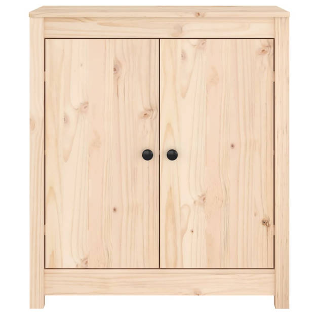 The Living Store Dressoir Grenenhout - Bijzetkast - 70x35x80 cm - Ruime opbergruimte - Stevig blad