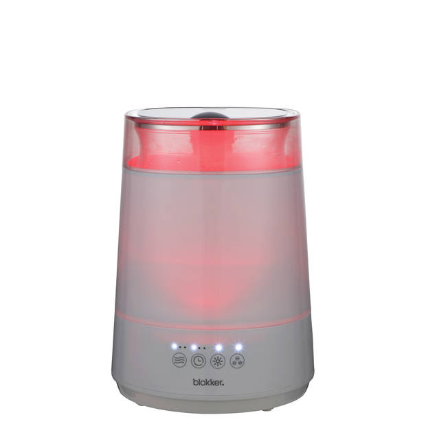 Blokker luchtbevochtiger BL-45001 wit - geschikt voor aroma's - 3 standen - 7 lichtopties - humidifier