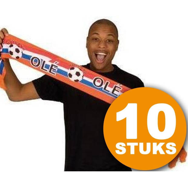 Oranje Feestkleding 10 stuks Oranje Sjaal Nederlands Elftal EK/WK Voetbal