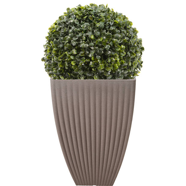 Pro Garden hoge plantenpot/bloempot - Tuin - kunststof - lichtgrijs - D40 x H60 cm - Plantenpotten