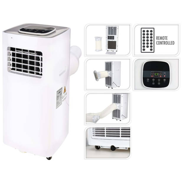 Mobiele airconditioner, 4in1 functie, 1500W, incl. afstandsbediening