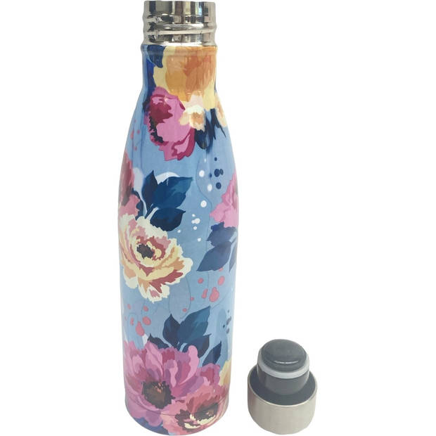 RVS Drinkfles 500 ml BLOEMEN