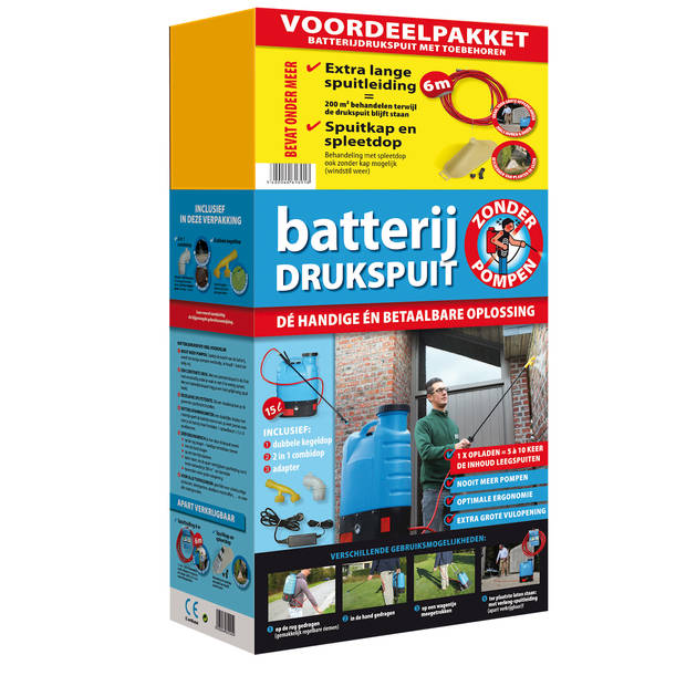 BSI - Batterijdrukspuit - 15 l inhoud