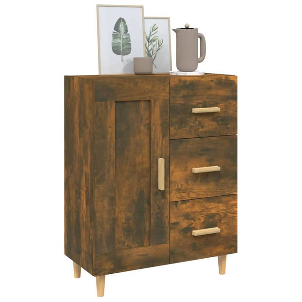 The Living Store Dressoir - Bijzetkast - 69.5 x 34 x 90 cm - Gerookt eiken