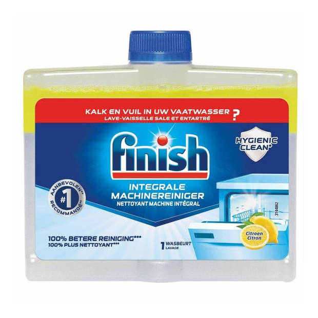 Finish Vaatwasmachinereiniger - Citroen - 250 ml - 6 stuks - Voordeelverpakking