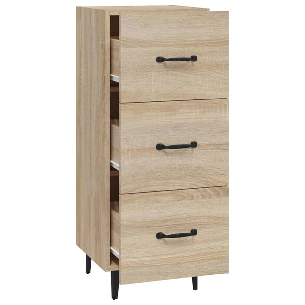 vidaXL Dressoir 34,5x34x90 cm bewerkt hout sonoma eiken