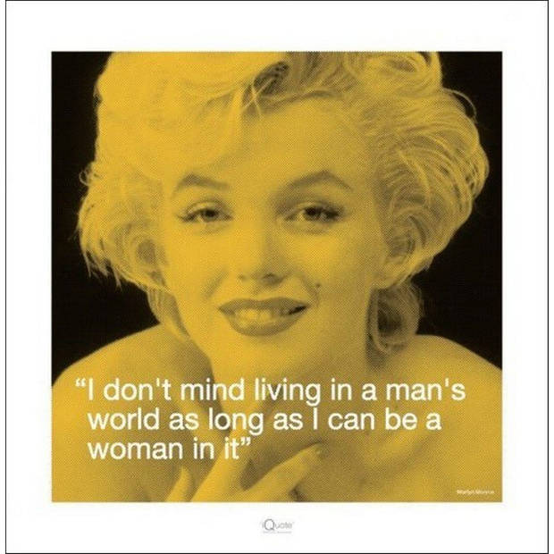 Kunstdruk Marilyn Monroe iQuote Mans World 40x40cm