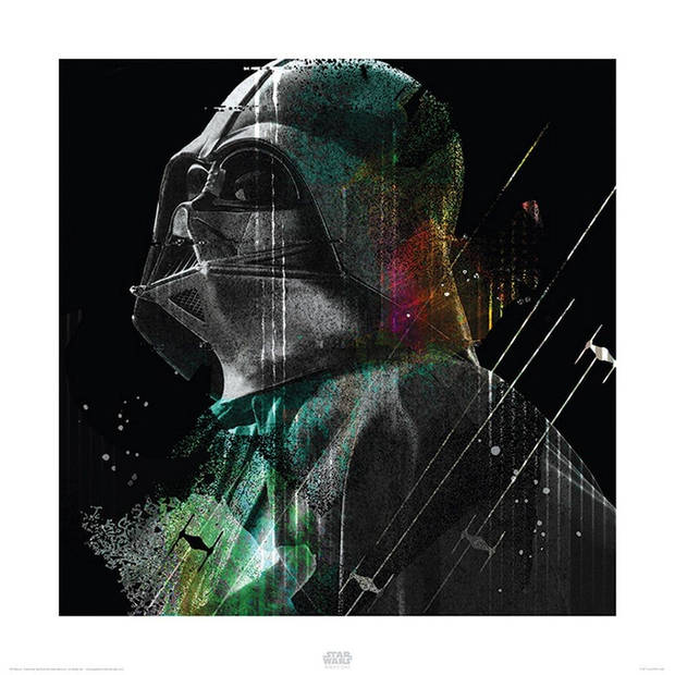 Kunstdruk Star Wars Rogue One Darth Vader Lines 40x40cm