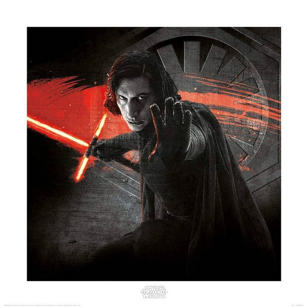 Kunstdruk Star Wars The Last Jedi Kylo Ren Force 40x40cm