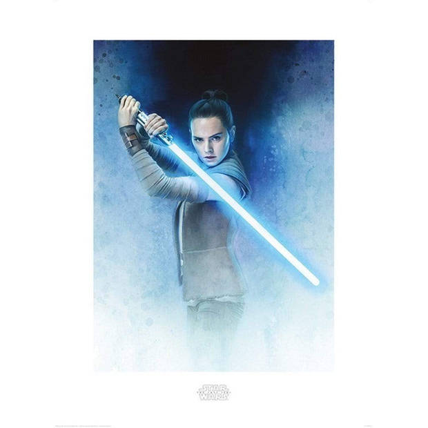 Kunstdruk Star Wars The Last Jedi Rey Lightsaber Guard 60x80cm