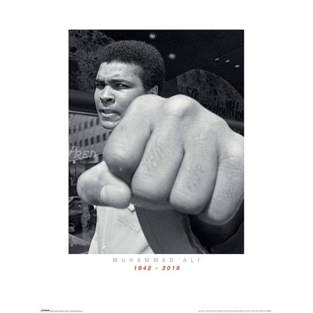 Kunstdruk Muhammad Ali Commemorative Punch 60x80cm