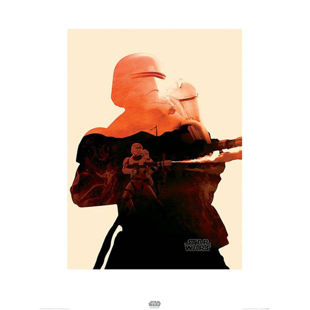 Kunstdruk Star Wars Episode VII Flametrooper Tri 60x80cm