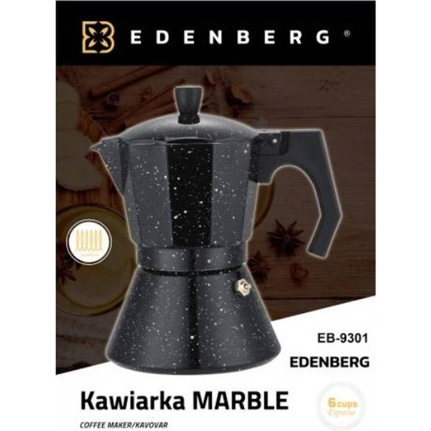 Edënbërg Stonetec Line - Percolator - Koffiemaker 6 kops - Espresso Maker 300 ML - Marmer Coating