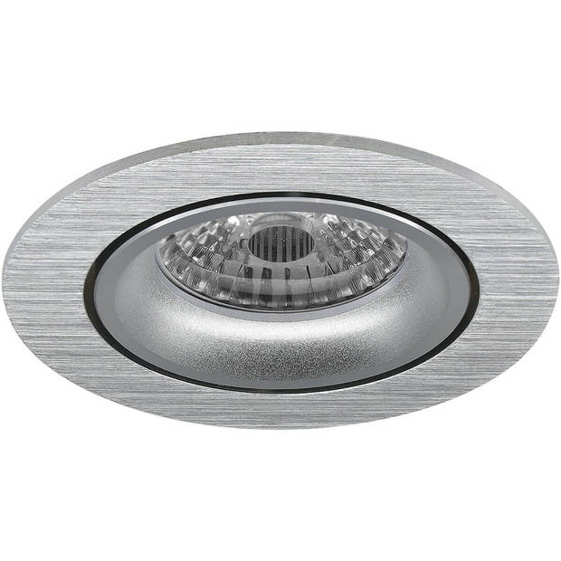 LED Spot Set - Pragmi Delton Pro - GU10 Fitting - Inbouw Rond - Mat Zilver - Kantelbaar - Ø82mm - Philips - CorePro 840