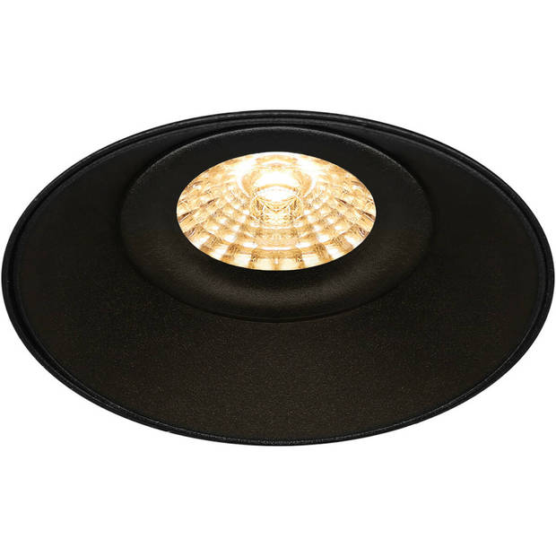 LED Spot Set - Pragmi Nivas Pro - GU10 Fitting - Inbouw Rond - Mat Zwart - Trimless - Kantelbaar - Ø150mm - Philips -