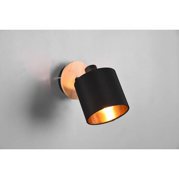 LED Wandspot - Wandverlichting - Trion Torry - E14 Fitting - Rond - Mat Bruin - Aluminium