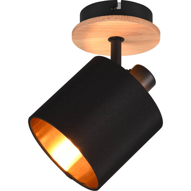 LED Wandspot - Wandverlichting - Trion Torry - E14 Fitting - Rond - Mat Bruin - Aluminium