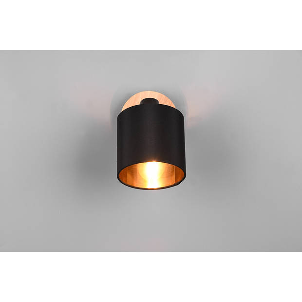 LED Wandspot - Wandverlichting - Trion Torry - E14 Fitting - Rond - Mat Bruin - Aluminium