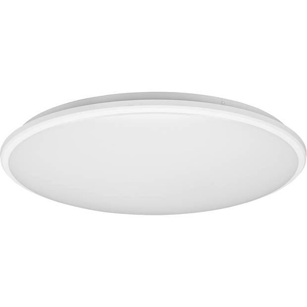 LED Plafondlamp - Plafondverlichting - Trion Lombis - 34W - Natuurlijk Wit 4000K - Dimbaar - Rond - Mat Wit - Kunststof