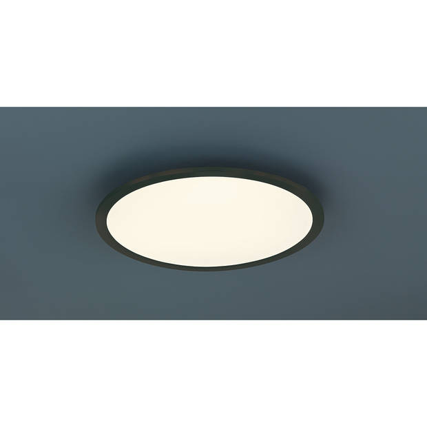 LED Plafondlamp - Plafondverlichting - Trion Povino - 26W - Warm Wit 3000K - Dimbaar - Rond - Mat Zwart - Aluminium