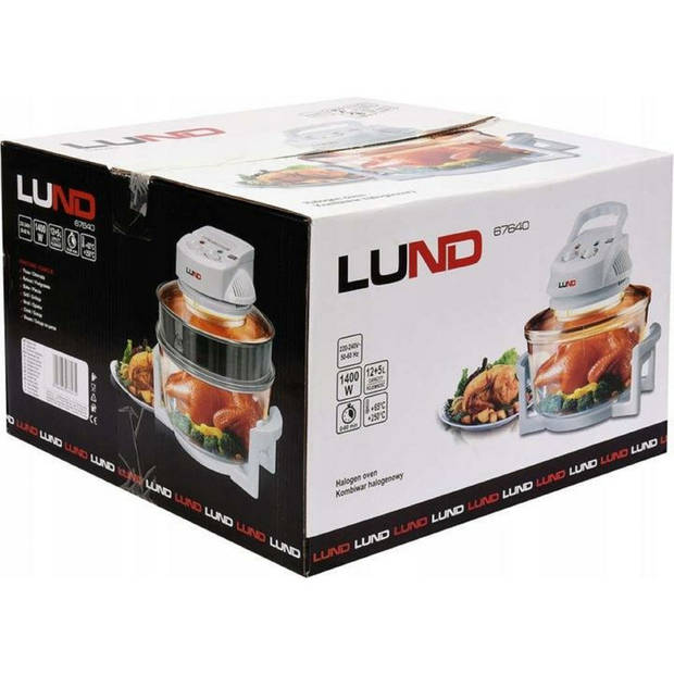 LUND Professional heteluchtoven 12 + 5L wit Inclusief gratis 8-delige accessoires set