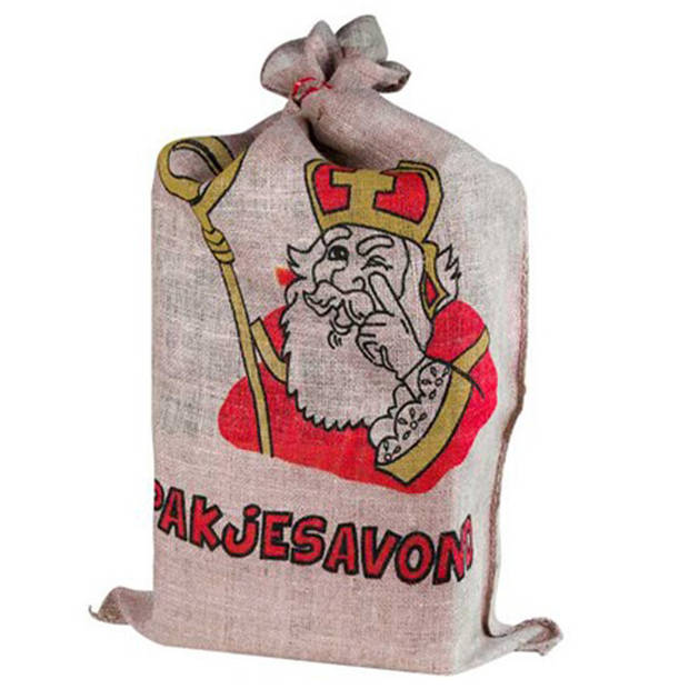 De zak van Sinterklaas - 2 stuks - Jute - 60 x 102 cm - Sint Nicolaas - Feestdecoratievoorwerp