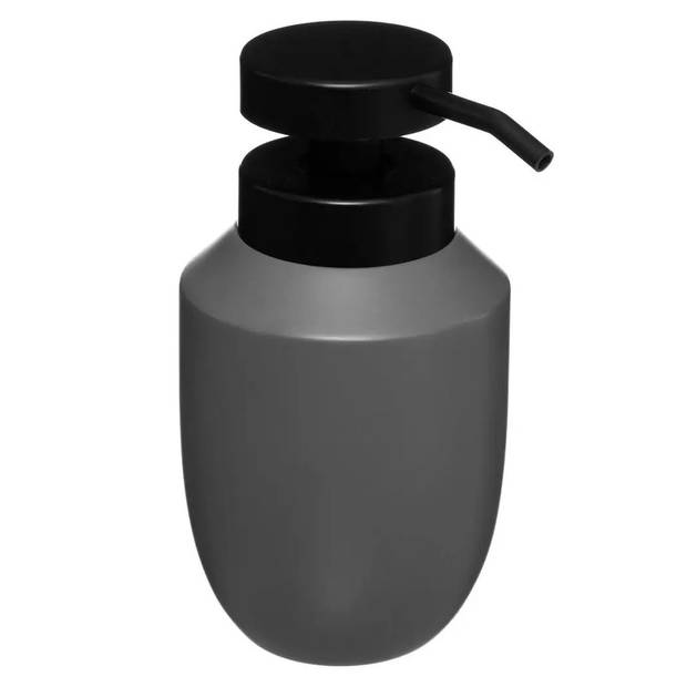 2x Stuks Zeeppompjes/zeepdispensers van kunststeen - grijs - 320 ml - Zeeppompjes