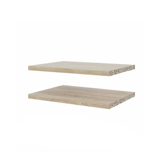 Base wandkast 2 losse legplanken 37x26,5, eiken decor.