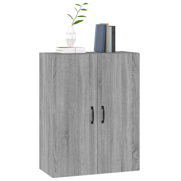 vidaXL Hangkast 69,5x34x90 cm bewerkt hout grijs sonoma eikenkleurig