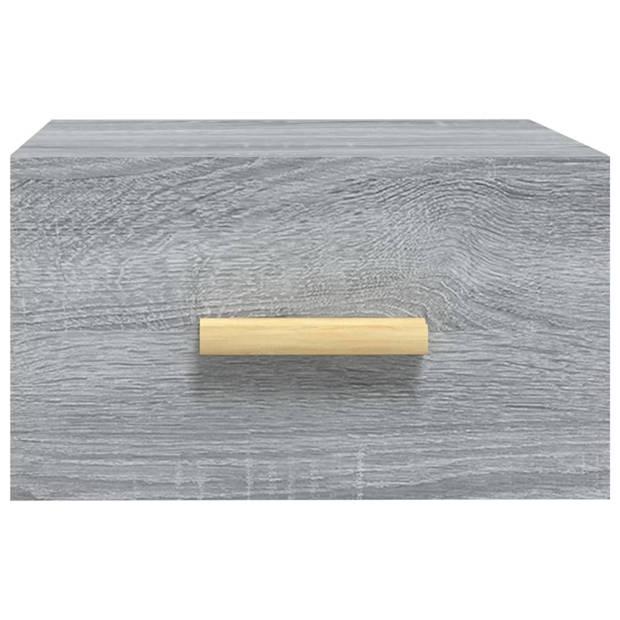 vidaXL Nachtkastjes 2 st wandgemonteerd 35x35x20 cm grijs sonoma eiken