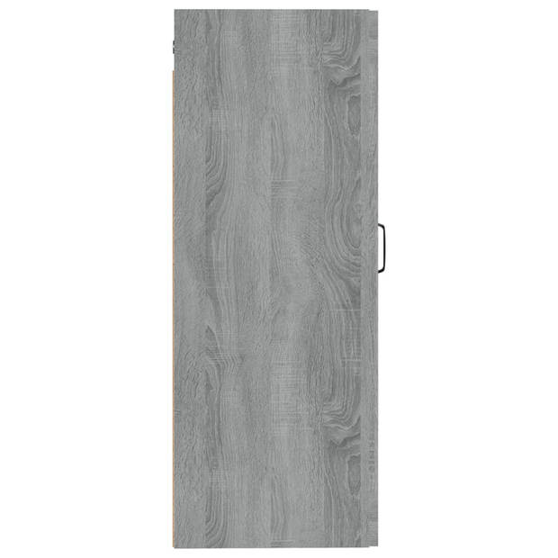 vidaXL Wandkast 35x34x90 cm bewerkt hout grijs sonoma eikenkleurig