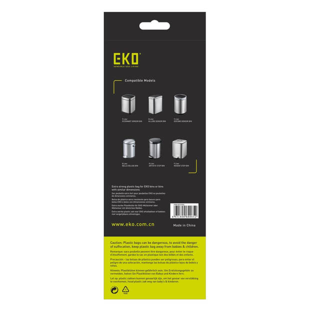 EKO - Afvalzakken 7-9 ltr (B), EKO (24x25 stuks) - Plastic - wit
