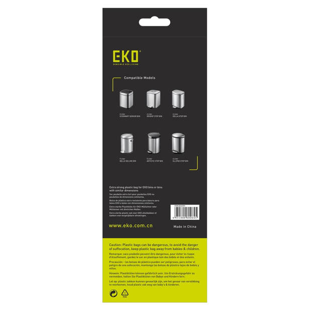 EKO - Afvalzakken 3-6 ltr (A), EKO (24x30 stuks) - Plastic - wit