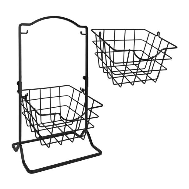 QUVIO Fruitmand - 2 laags - Metaal