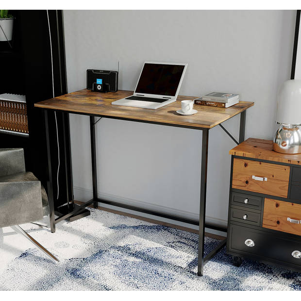 Bureau laptoptafel - 100 cm breed - vintage bruin