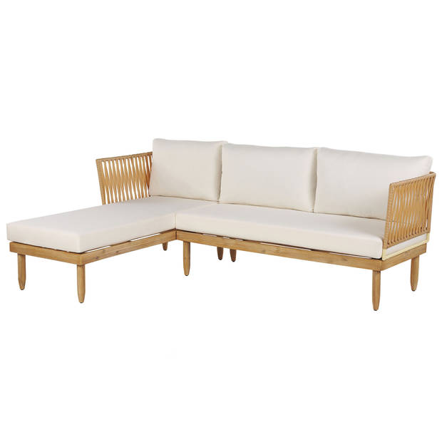 Beliani CREMONA - Loungeset-Lichte houtkleur-Acaciahout