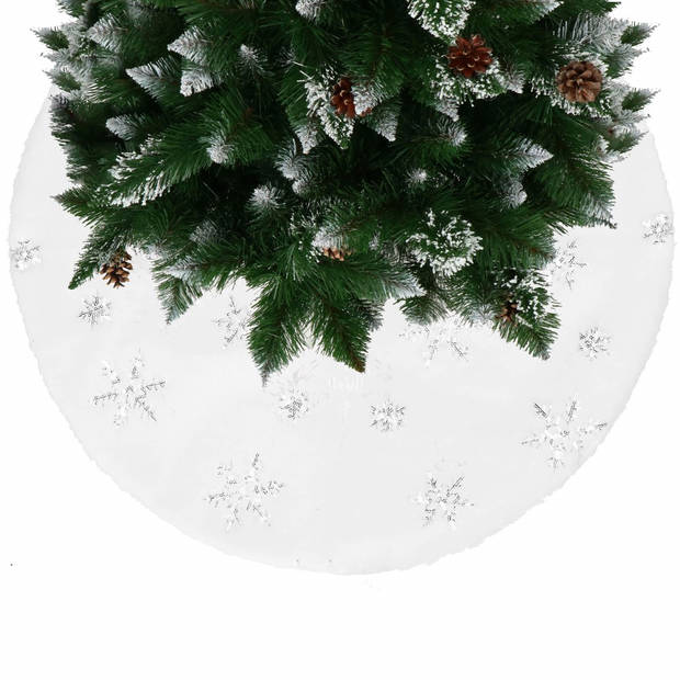 Kerstboomrok Kerstboomkleed Kerstboomversiering 90 cm Wit
