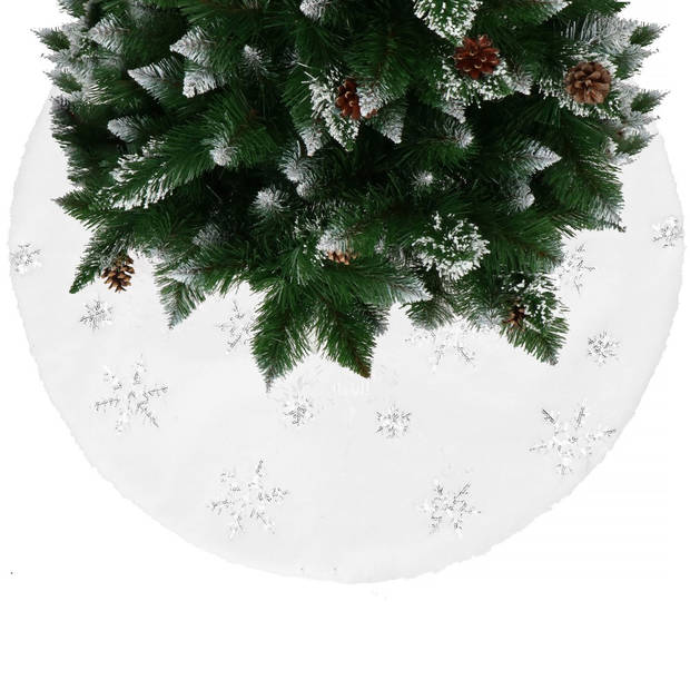 Kerstboomrok Kerstboomkleed Kerstboomversiering 55 cm Wit