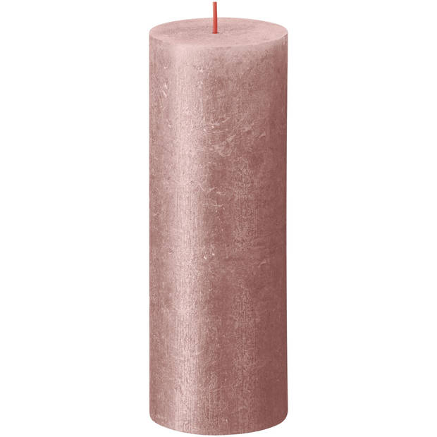 Bolsius Stompkaars Shimmer Pink - Ø68 mm - Hoogte 19 cm - Roze - 85 Branduren
