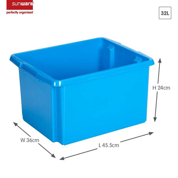 Sunware Stapelbox Nesta 32 Liter Blauw