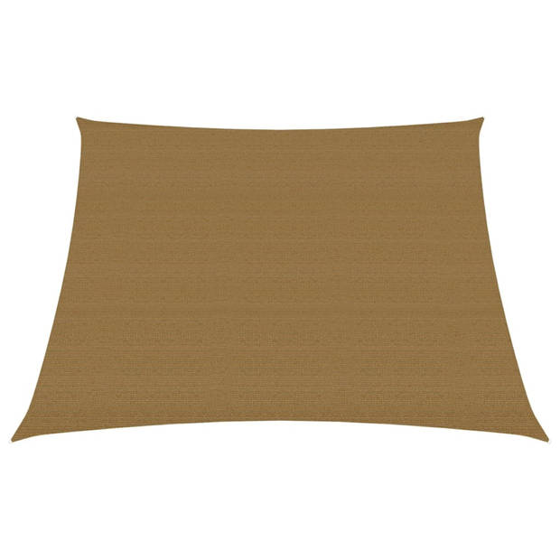 vidaXL Zonnezeil 160 g/m² 3/4x3 m HDPE taupe