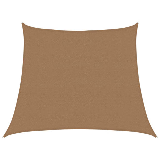 vidaXL Zonnezeil 160 g/m² 3/4x3 m HDPE taupe