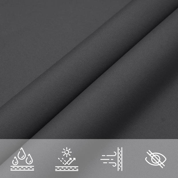 vidaXL Zonnezeil 2x2x2 m 100% polyester oxford antracietkleurig