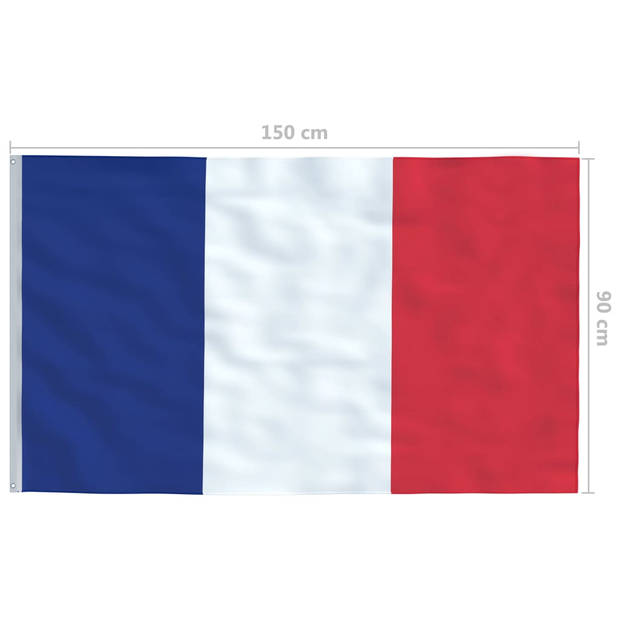 The Living Store Franse vlag Tuin - Sport - 90x150 cm - Polyester