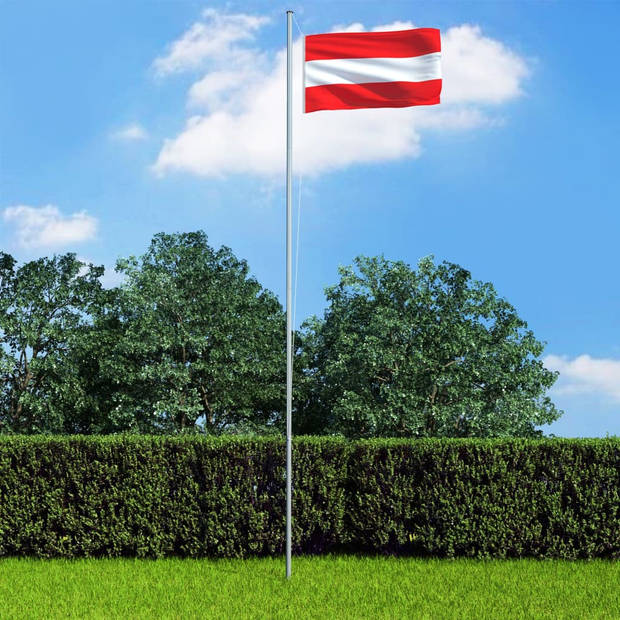The Living Store Oostenrijkse vlag Buiten - 90 x 150 cm - Duurzaam polyester