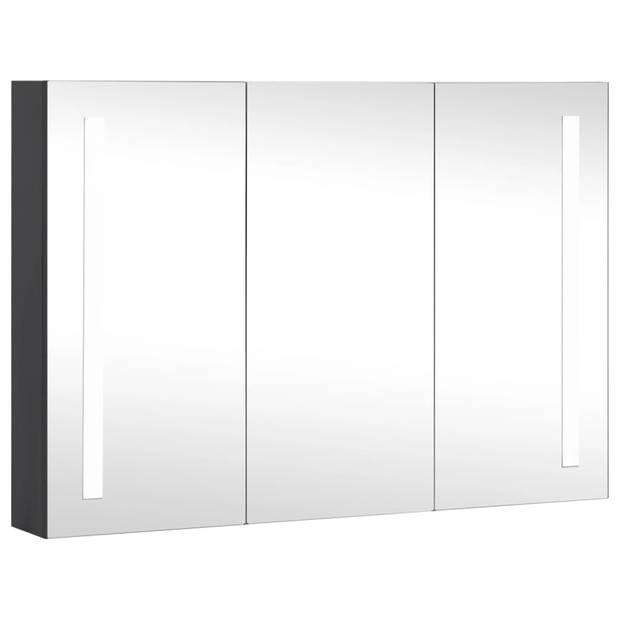 vidaXL Badkamerkast met spiegel en LED 89x14x62 cm